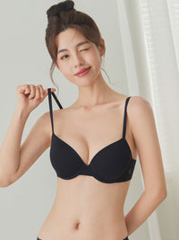 CHLORIS, Seamless Light Pad Demi Bra - 8S6-Black