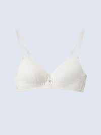 LOVIE, Wireless Light Pad Lace Bra - 8f6-offwhite