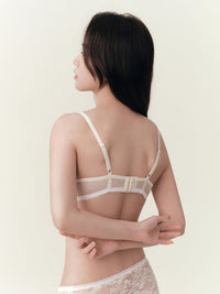 LEOMIE, Soft-wired Light Pad Lace Bra - 8f6-lemonicing