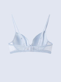LEOMIE, Soft-wired Light Pad Lace Bra - 8f6-clearlightblue