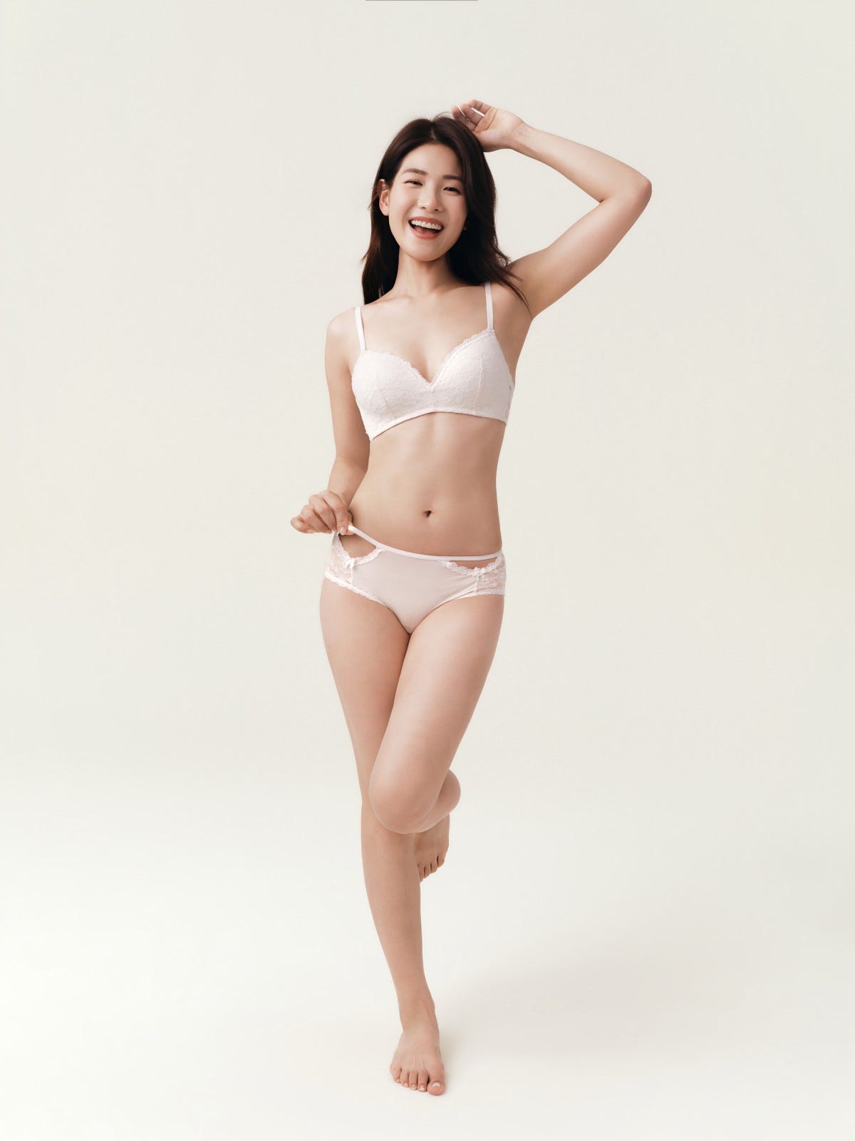 SUMI, Wireless Light Pad Lace Bra - 8f6-coconutwhite