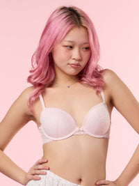 TIONA, Soft-wired Lace Bra - 8S6-MauveChalk