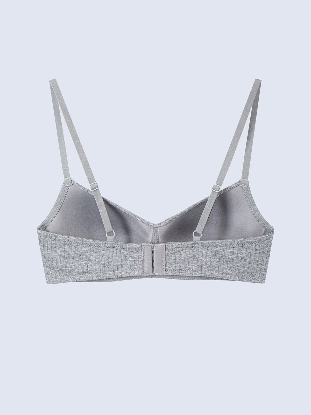 AVARY, Cotton Rib Wireless Light Pad Bra - 8s6-ashmelange