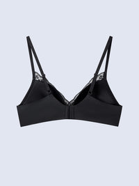 RHINO, Wireless Push Up Lace Bra - 8s6-black
