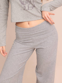 ORAGAMI, Foldover Waist Lounge Pants - 8S6-CastleRockGreyMel