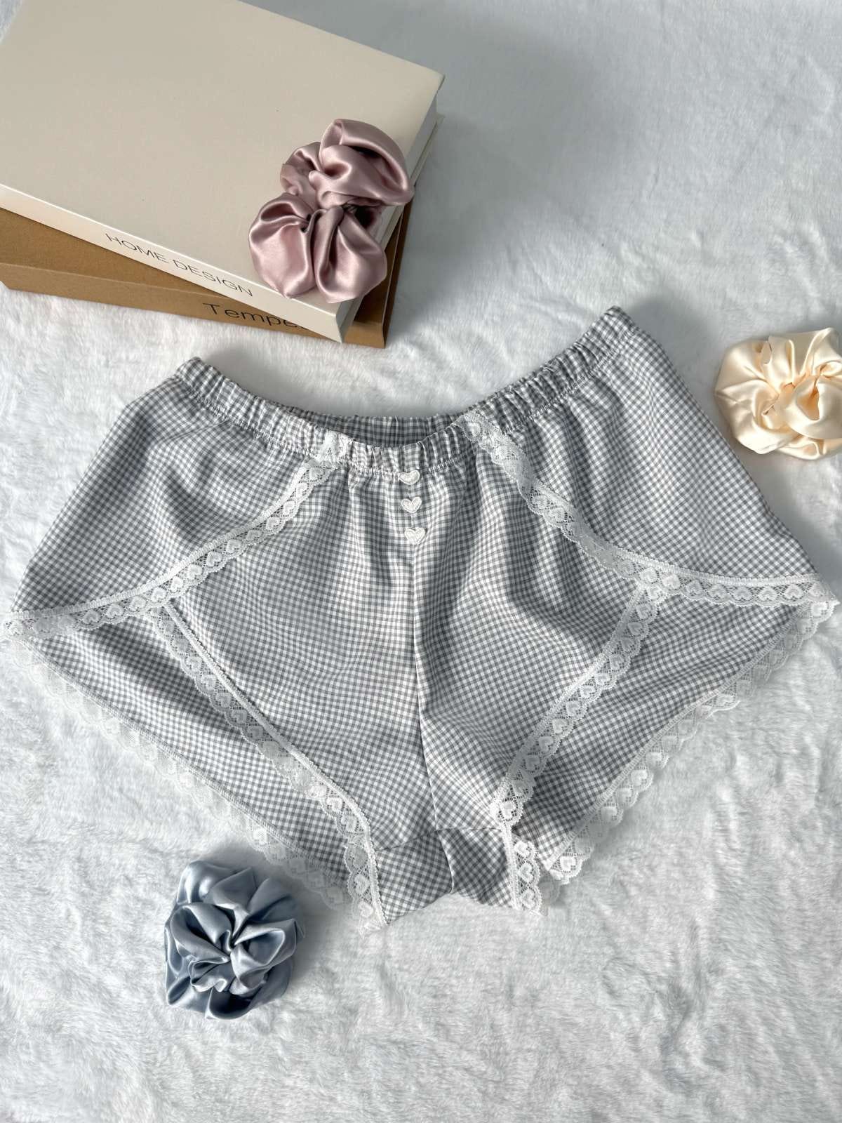 JESSICA, Checked Lounge Shorts - 8s6-raindrop