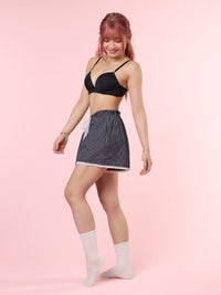 ZOELLA, Checked Flared Shorts - 8f6-inkling