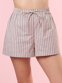 LEXA, Striped Shorts - 8S6-SilverGray