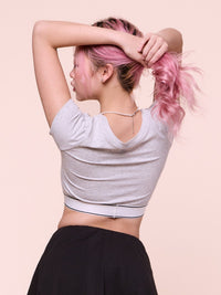 ARYA, Cotton Bra Top - 8s6-ltgreymelange