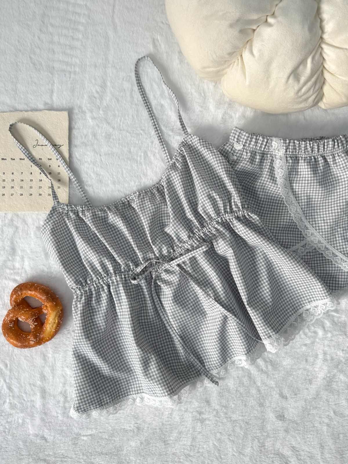 ELIANNA, Checked Cami Top - 8s6-raindrop