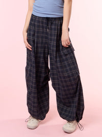 INA, Checked Balloon Pants - 8S6-Graphite