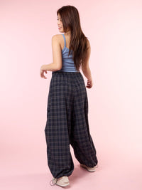 INA, Checked Balloon Pants - 8S6-Graphite