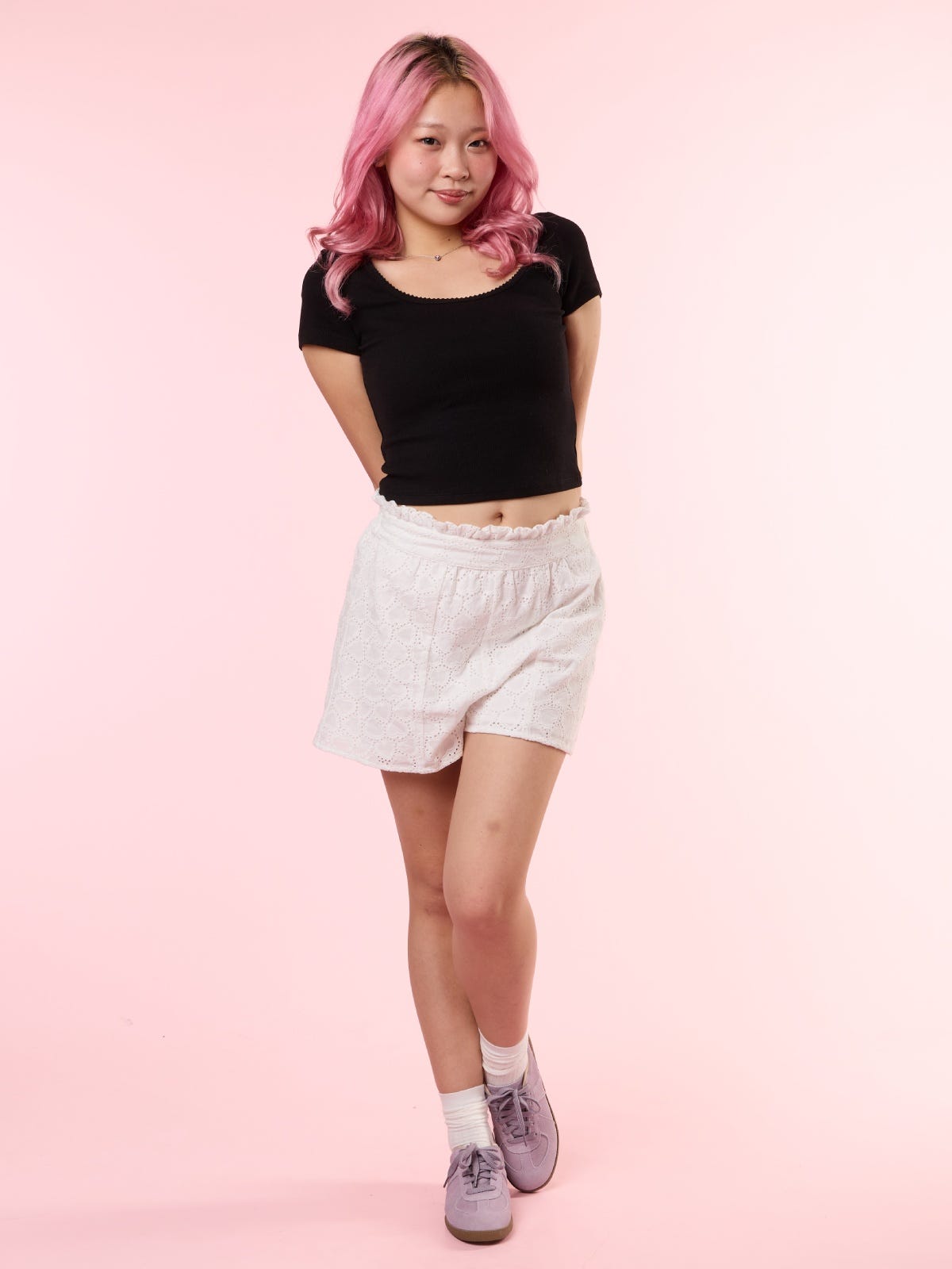 DENISE, Embroidered Shorts     - 8S6-OffWhite