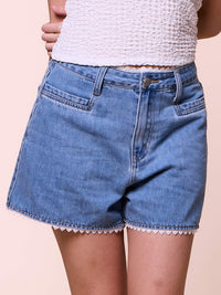 SERENA, Denim Shorts - 8f6-lt.denimblue