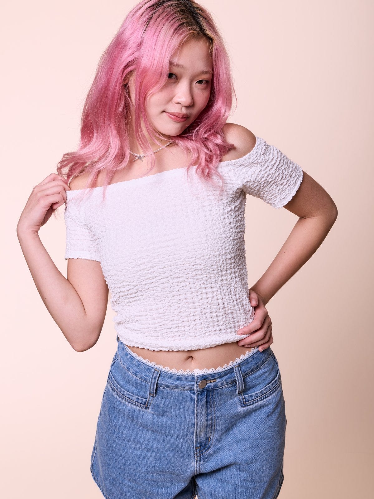 SERENA, Denim Shorts - 8f6-lt.denimblue