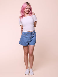 SERENA, Denim Shorts - 8f6-lt.denimblue