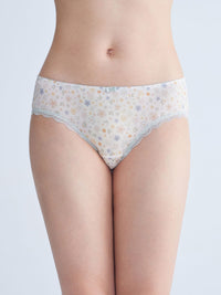 SUN AOP, TENCEL™ Modal Hipster Panty - 8S6-OffWhite