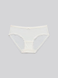 JENNA P SOLID, Texture Lace Hipster Panty - 8S6-OffWhite