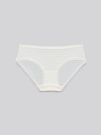 JENNA P SOLID, Texture Lace Hipster Panty - 8f6-offwhite