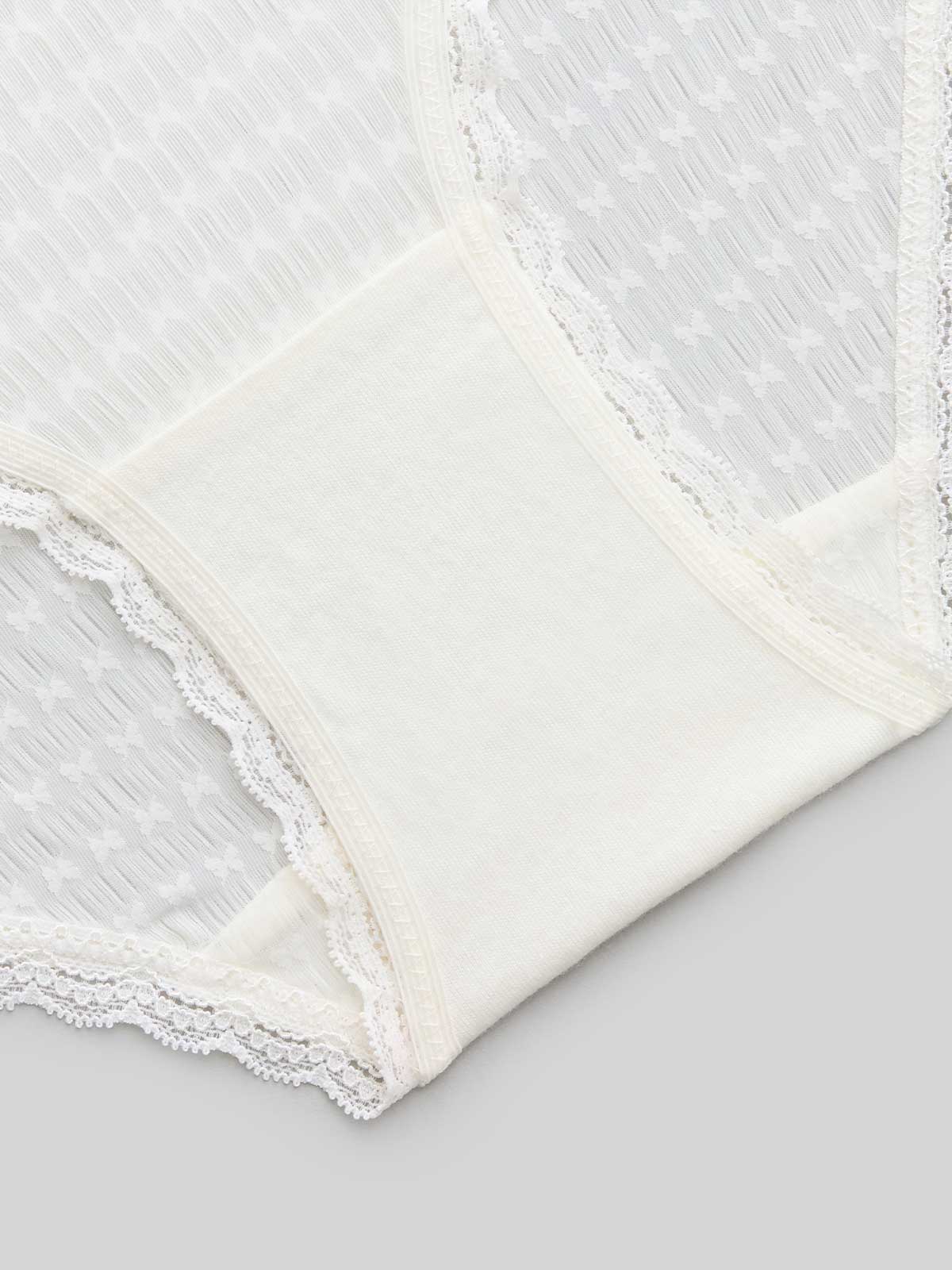 JENNA P SOLID, Texture Lace Hipster Panty - 8f6-offwhite