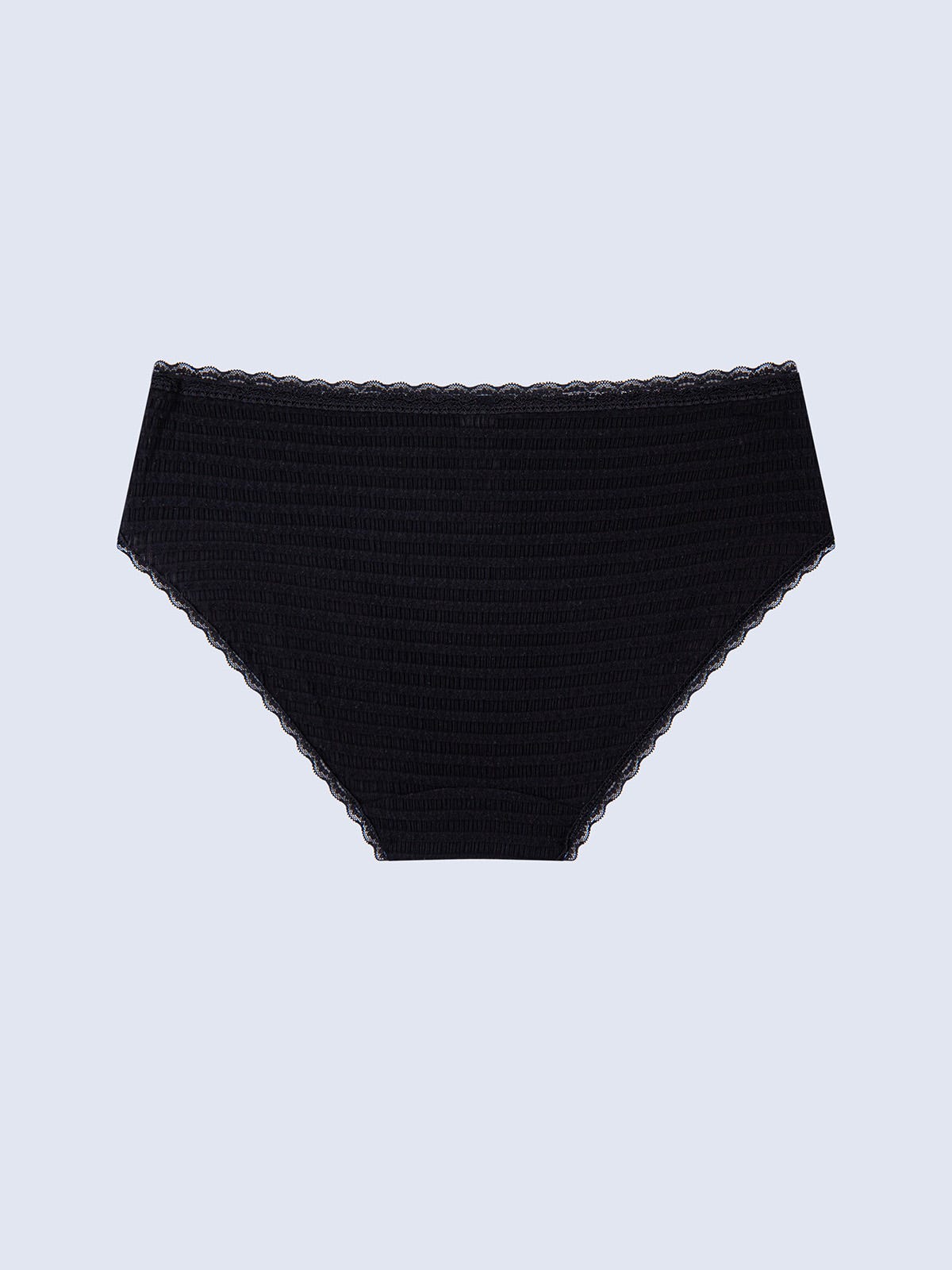 JENNA P SOLID, Texture Lace Hipster Panty - 8f6-black