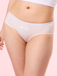 AMBRE PMP, Cotton Hipster Panty - 8S6-AlmondBeigeMel