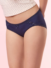 ZENOBIA SOLID, Modal Hiphugger Panty - 8S6-EveningBlue