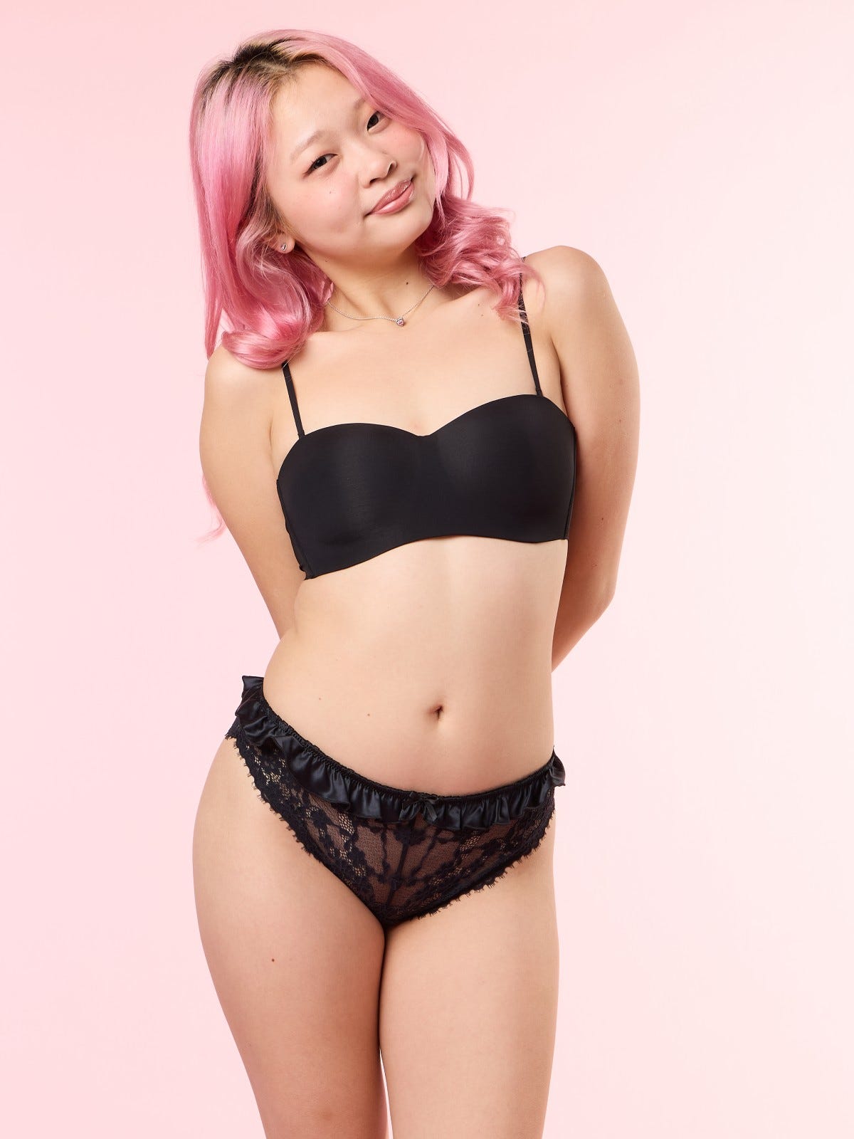 MASK SOLID, Lace Bikini Panty - 8S6-Black