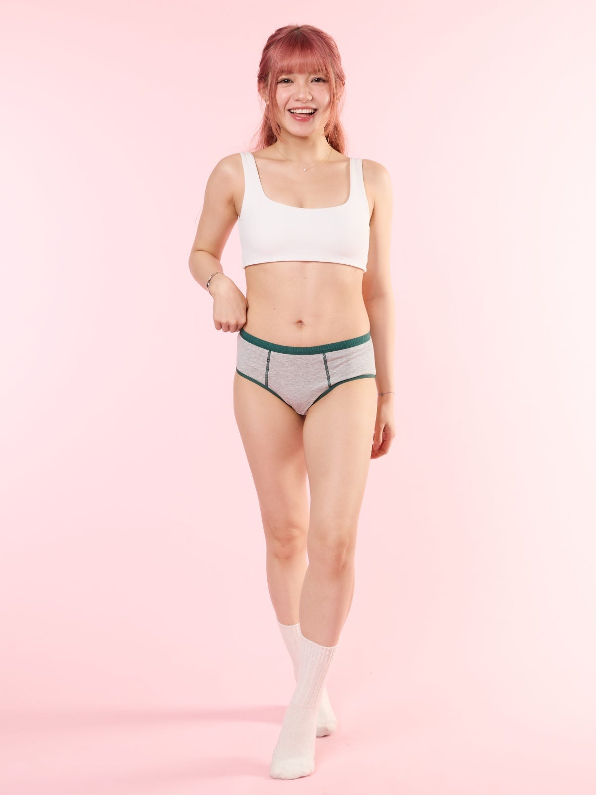 SWEENEY PMP, Cotton Hiphugger Panty - 8S6-IceGreyMel
