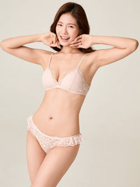 Ruffle Lace Tanga Panty - 8f6-mauvechalk