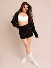 RYDER, Sporty Mini Skirt - 8f6-black