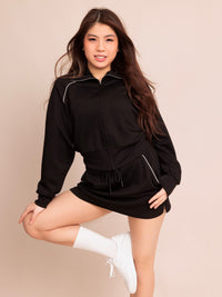 RYDER, Sporty Mini Skirt - 8f6-black