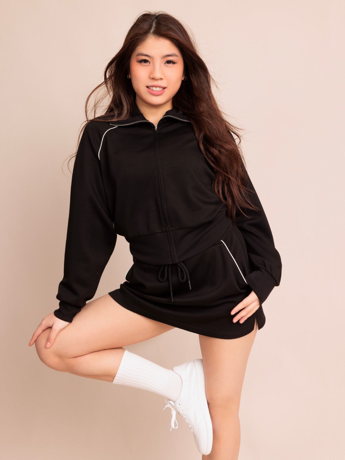 RYDER, Sporty Mini Skirt - 8f6-black