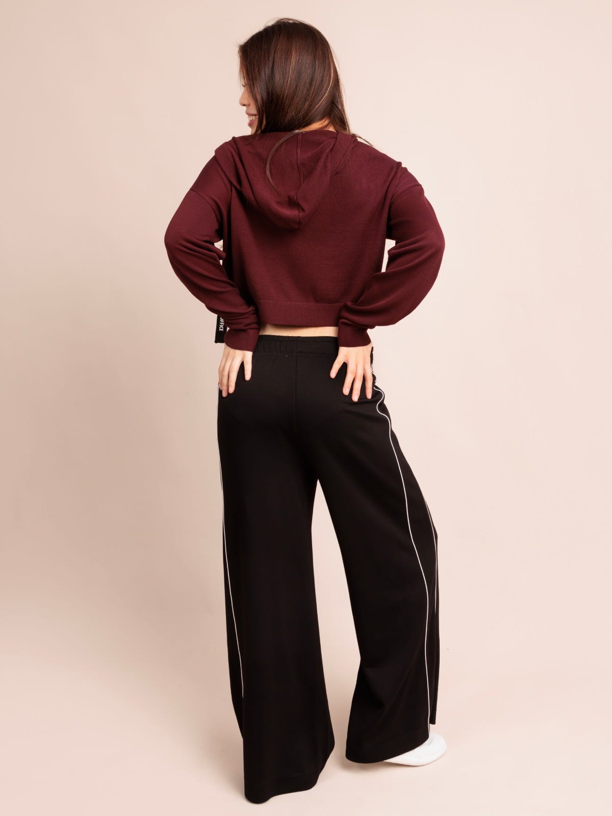 JEMMA, Knit Hoodie - 8S6-TawnyPort