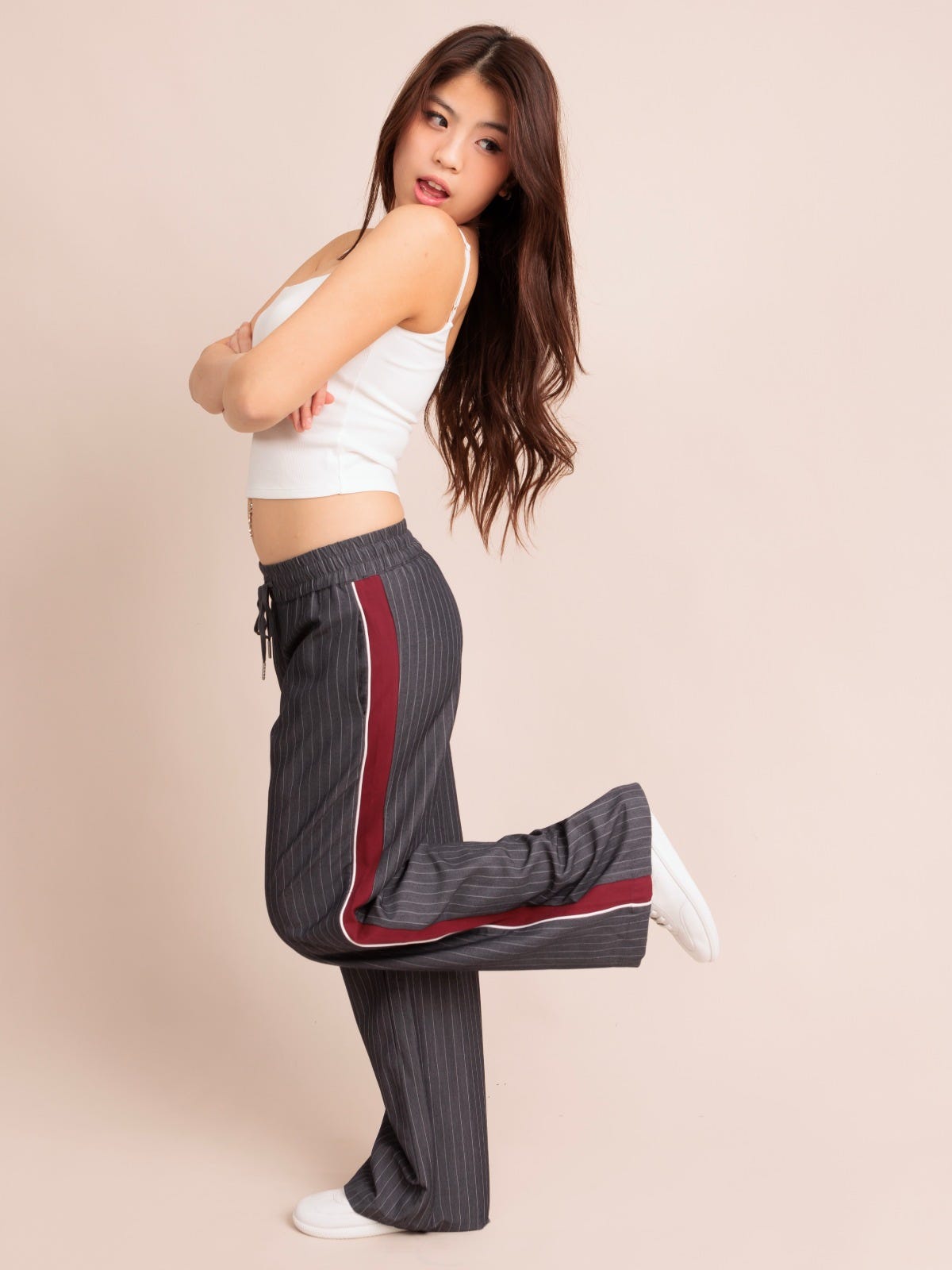 MAIZIE, Bra-free Ribbed Cami Top - 8S6-OffWhite