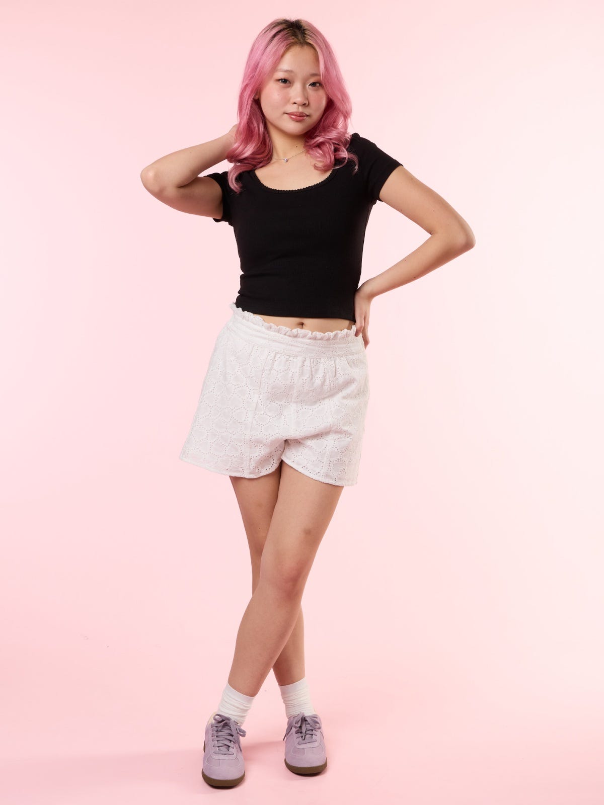 MILLIE, Ribbed Top - 8S6-Black
