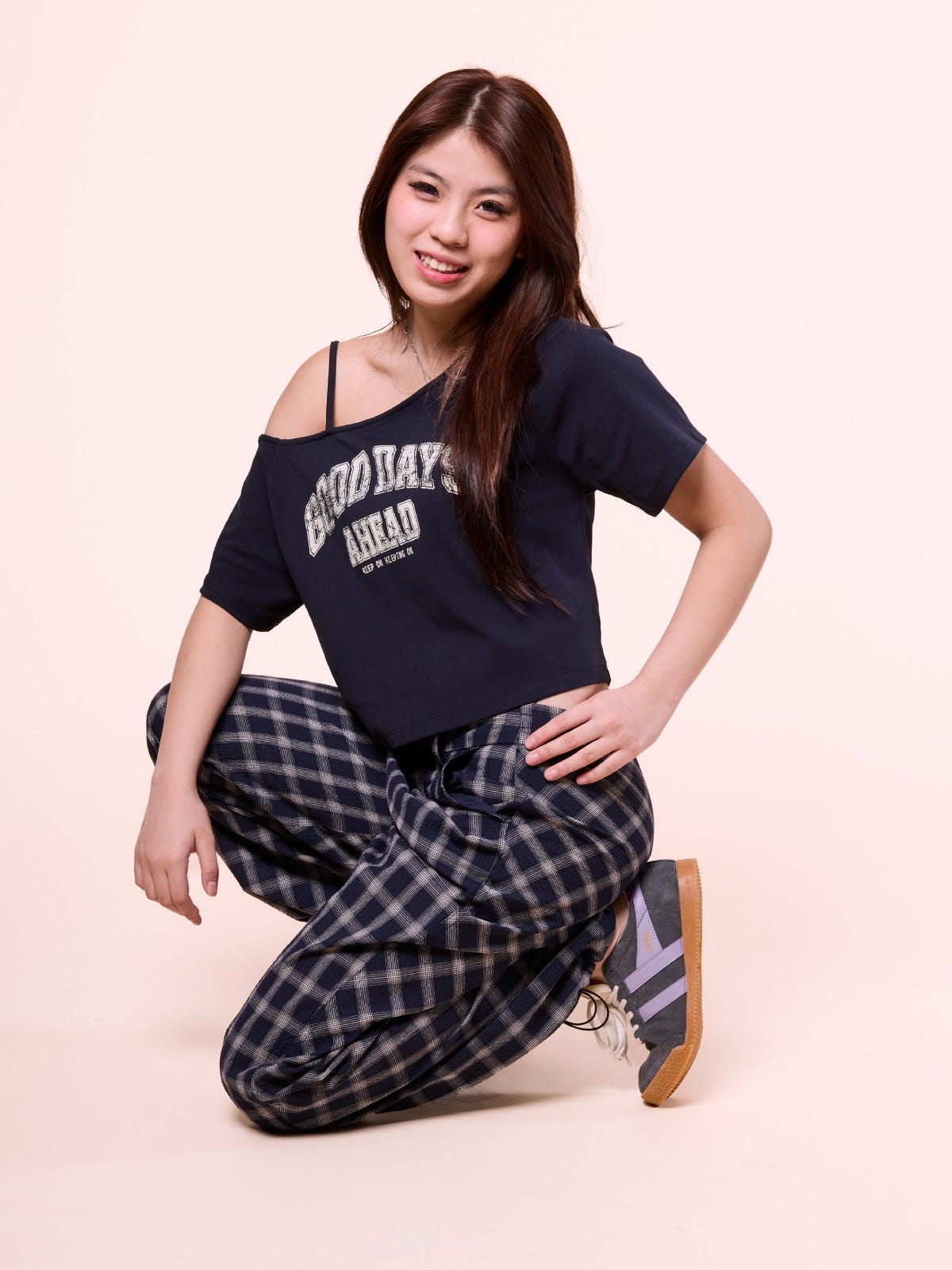 LOTTIE, One Shoulder Tee - 8f6-eveningblue