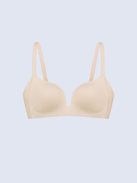 POLLIBIA, Seamelss Wireless Medium Pad Triangle Bra - 8f6-champagne