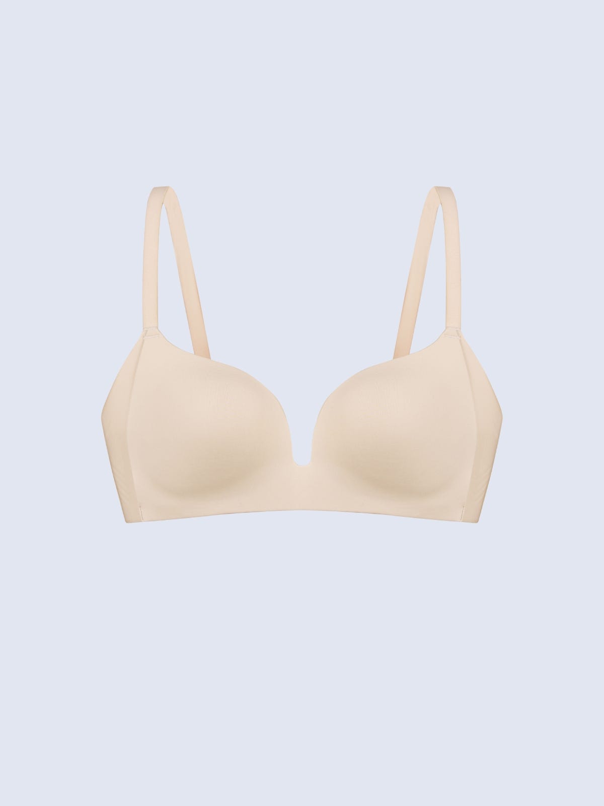 POLLIBIA, Seamelss Wireless Medium Pad Triangle Bra - 8f6-champagne